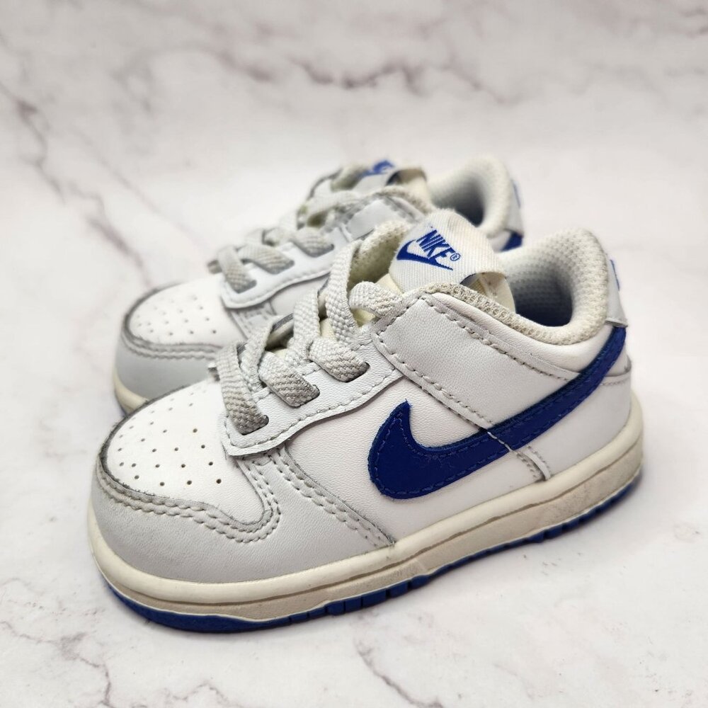 Nike Dunk Low Hyper Royal Blue White Sneakers Shoes DH9761-105 Toddler Boys 5